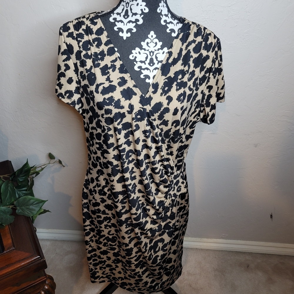 4 for$25💎AA Studio Leopard Wrap Dress Sz 16W